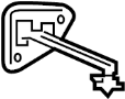 82280T7AJ01 Folding Seat Lock Striker (Rear)
