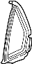 73491S9A003 Quarter Window Trim (Left, Rear)