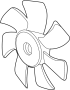 Blade. Fan. Cooling. Air Conditioning (A/C) Condenser. Engine. A/C Condenser Fan Blade.