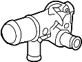 Outlet. Water. Engine. Coolant Flange. Pump Pipe. Cover, Joint. Engine Coolant Outlet.