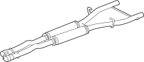 View Pipe. Exhaust. INTERMEDIATE. INTERIOR. Intermed muffler.  Full-Sized Product Image 1 of 1