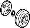 38900RJAA01 A/C Compressor Clutch Pulley