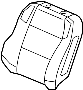 81527SJAA02 Seat Back Cushion (Left, Front)