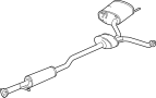 18307TZ4A81 Exhaust. Pipe. Muffler. EX. Intermediate. (Right)