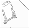 Image of Seat Back Frame (Right, Front) image for your 2014 Mazda CX-9   
