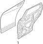 Image of Door Outer Panel (Rear) image for your 2021 Mazda CX-30   