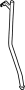 Image of Engine Oil Dipstick Tube (Left) image for your 1993 Mazda B2200  LE-5 Extended Cab Pickup Fleetside 