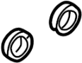 Image of Seal. Camshaft. Cover. Timing. Engine. (Front, Lower). Engine Camshaft Seal. image for your 1990 Mazda B2200  SE-5 Extended Cab Pickup Fleetside 