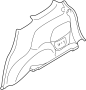 Image of Interior Quarter Panel Trim Panel (Rear, Upper, Lower) image for your 2008 Mazda 3   