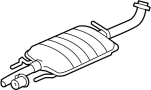 Image of Exhaust Muffler (Front) image for your 1994 Mazda MIATA   