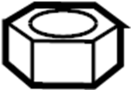 View Steering Tie Rod Nut Full-Sized Product Image