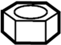 View Steering Tie Rod Nut Full-Sized Product Image 1 of 3