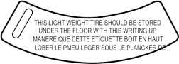 View LABEL, TEMPERATURE. LABEL, TEMPORARY TIRE.  Full-Sized Product Image