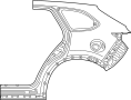 Image of Quarter Panel (Left, Front, Rear) image for your 2020 Mazda 3  Premium Hatchback 