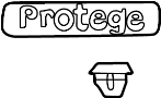 Image of Deck Lid Emblem (Rear) image for your 2022 Mazda CX-30   