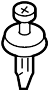 Image of Headlight. Clip. Rivet. Headlight Fastener Clip. image for your 2009 Mazda 3  i Sedan 