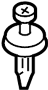 Image of Headlight. Clip. Rivet.  Headlight Fastener Clip. image for your 2011 Mazda CX-9
