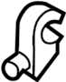 View Engine Coolant Overflow Hose Bracket Full-Sized Product Image 1 of 2