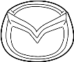 Image of Emblem. (Rear). Emblem or Ornament used. image for your Mazda