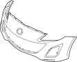 Image of Bumper Cover (Front, Upper) image for your 2012 Mazda 3  i Hatchback 