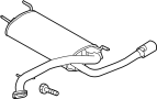 Image of Exhaust Muffler image for your 2005 Mazda MIATA   