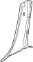 Image of Door Pillar Post Trim Set (Lower) image for your 2001 Mazda Protege  LX Sedan 