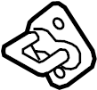 View Plate. Nut. Striker. Door. Lock.  Full-Sized Product Image