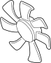 Image of Engine Cooling Fan Blade image for your 2004 Mazda MIATA  Mazdaspeed Convertible 