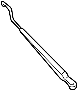 Image of Windshield Wiper Arm image for your 1992 Mazda MX-3 1.6L M/T Base Coupe 