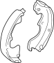 Image of Shoe Set, Brake. Shoes. (Rear) image for your Mazda
