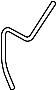 View Windshield Washer Hose (Upper) Full-Sized Product Image 1 of 2