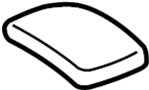 Image of Cap. Lock cover. (Left). Included with: Roof. image for your 2000 Mazda MIATA  Base Convertible 