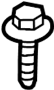 View Windshield Wiper Linkage Bolt Full-Sized Product Image