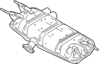 Image of Exhaust Muffler image for your 2005 Mazda MIATA   