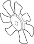 Image of Engine Cooling Fan Blade image for your 2004 Mazda MIATA  Mazdaspeed Convertible 