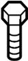 Image of Bolt. A threaded rod with a. image for your 2006 Mazda 6 2.3L A/T FWD i Sedan 