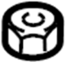 View Suspension Strut Mount Nut (Upper) Full-Sized Product Image 1 of 4