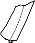 Image of Seat Back Cushion Cover (Left, Rear) image for your 2006 Mazda Tribute   