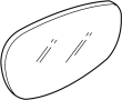 View Door Mirror Glass (Right) Full-Sized Product Image