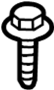 View Bumper Impact Bar Bolt (Rear) Full-Sized Product Image 1 of 2