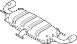 Image of Exhaust Muffler image for your 1991 Mazda MIATA   