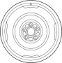 Image of Wheel, Disc - TEMPORARY. Wheel, spare. image for your 2015 Mazda MX-5 Miata  Club Convertible 