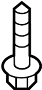 View Bolt. Suspension. Crossmember. Engine. Cradle. (Rear) Full-Sized Product Image