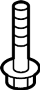View Engine Torque Strut Bolt (Rear, Lower) Full-Sized Product Image