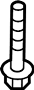 View Engine Torque Strut Bolt (Rear, Lower) Full-Sized Product Image