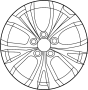 Image of Wheel, alloy. Wheel, Disc - ALUMI. image for your 2024 Mazda CX-50   