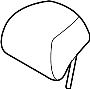View Headrest, outer. RESTRAINT, HEAD.  Full-Sized Product Image