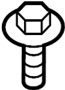 MU001009 Bolt. Support. Bar. (Front, Upper)