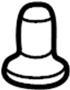 MU480035 Grommet. Cover. Bumper. (Front, Upper, Lower)