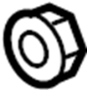 MU000763 Nut. Arm. (Front, Rear, Lower)